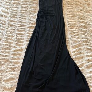 Ralph Lauren Black Evening Dress with Silver Embellishments